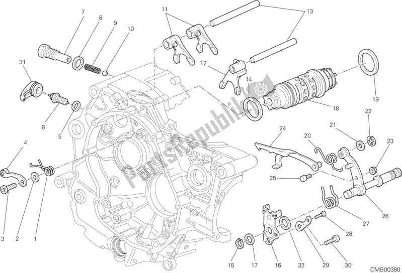 Todas las partes para Shift Cam - Horquilla de Ducati Hypermotard USA 821 2013